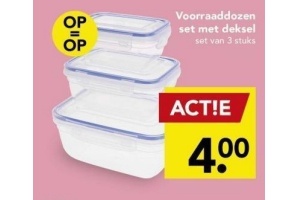 voorraaddozen set met deksel