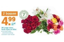 ah lange rozen korte rozen en lelies