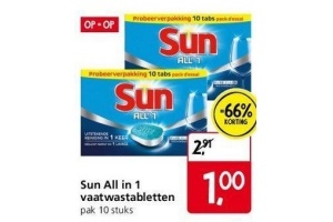 sun all in 1 vaatwastabletten