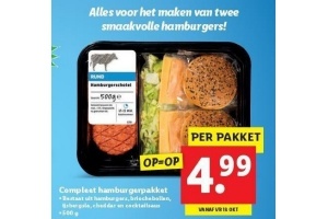 compleet hamburgerpakket