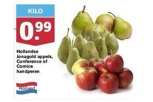 hollandse jonagold appels conference of comice handperen