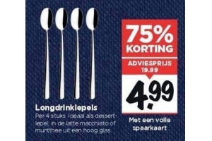 longdrinklepels 4 stuks