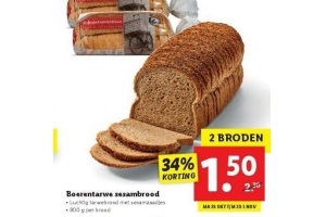 boerentarwe sesambrood