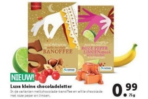 luxe kleine chocoladeletter