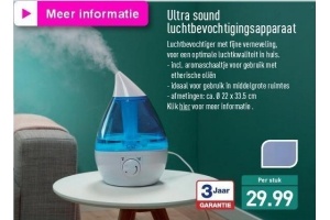 ultra sound luchtbevochtigingsapparaat