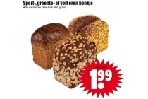 sport groente of volkoren bonkje