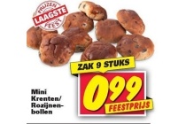 mini krenten rozijnenbollen