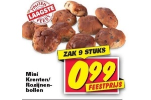 mini krenten rozijnenbollen