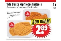 1de beste kipfiletschnitzels
