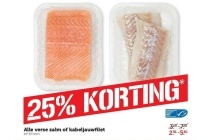 alle verse zalm of kabeljauwfilet