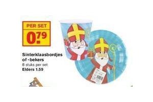 sinterklaasbordjes of bekers