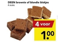 deen brownie of blondie blokjes