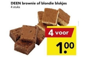 deen brownie of blondie blokjes