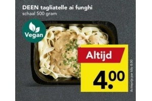 deen tagliatelle ai funghi