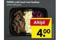 deen rode kool met hachee