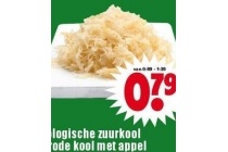 biologische zuurkool of rode kool met appel