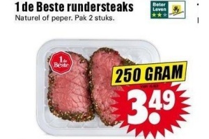 1de beste rundersteaks