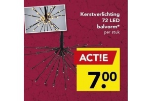 kerstverlichting 72 led balvorm