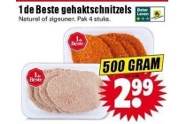 1 de beste gehaktschnitzels