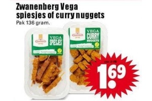 zwanenberg vega spiesjes of curry nuggets
