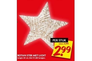 rotan ster met licht