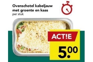 ovenschotel kabeljauw met groente en kaas