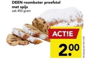 deen roomboter proefstol met spijs