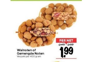 walnoten of gemengde noten