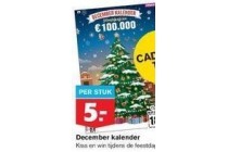 december kalender eur100 000