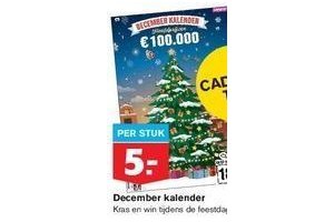 december kalender eur100 000