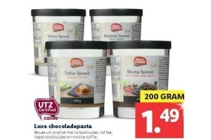 mister choc luxe chocoladepasta 200 gram