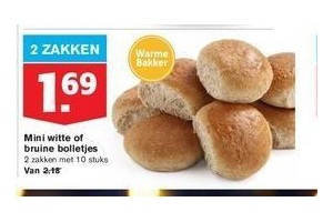 mini witte of bruine bolletjes