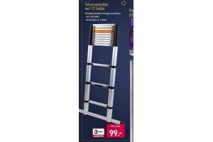 telescoopladder met 12 treden