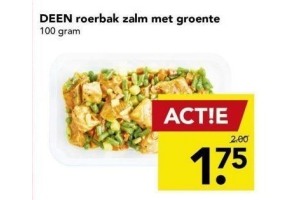 deen roerbak zalm met groente