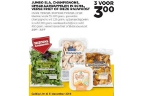 jumbo sla champignons opbakaardappelen in schil verse friet of bieze rauwkost