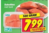 zalmfilet op vel