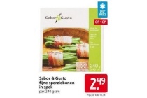 sabor en gusto fijne sperziebonen in spek