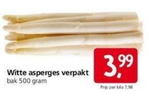 witte asperges verpakt