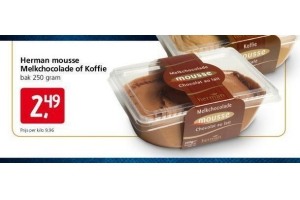 herman mousse melkchocolade of koffie