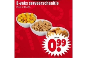 3 vaks serveerschaaltje