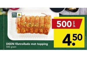 deen filetrollade met topping