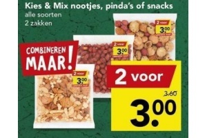 kies en mix nootjes pinda s of snacks