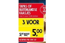 tapas of buitenlandse kaasjes