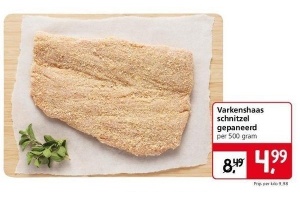 varkenshaas schnitzel gepaneerd