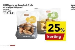 deen aardappelzakken 1 kilo