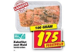 zalmfilet met huid