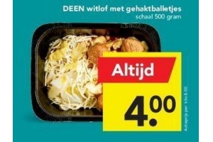 deen witlof met gehaktballetjes