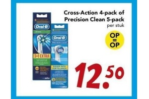 oral b cross action 4 pack of precision clean 5 pack