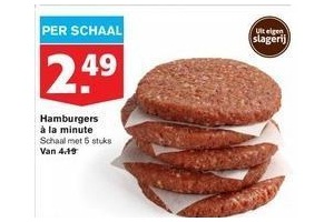 hamburgers a la minute