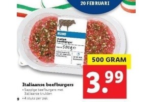 italiaanse beefburgers